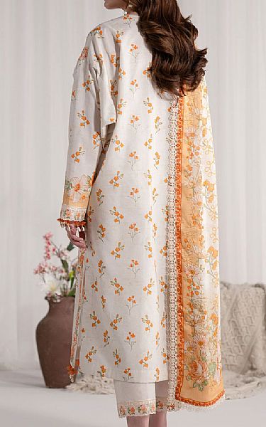 Akbar Aslam Ivory Lawn Suit | Pakistani Lawn Dress in USA- Image 2