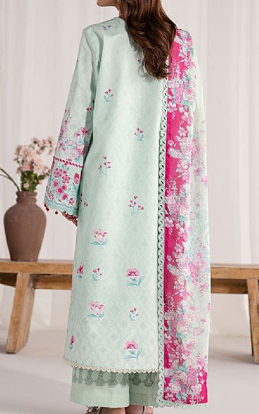Akbar Aslam Light Turquoise Lawn Suit | Pakistani Lawn Dress in USA- Image 2