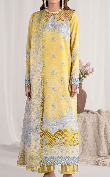 Akbar Aslam Yellow Lawn Suit | Pakistani Lawn Dress in USA- Image 1