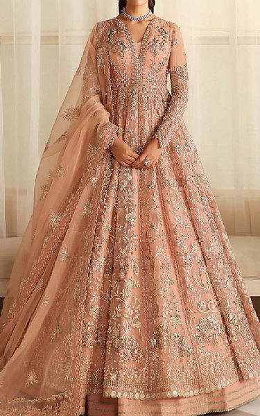 Akbar Aslam Mandys Pink Organza Suit | Pakistani Embroidered Chiffon Dresses USA- Image 1