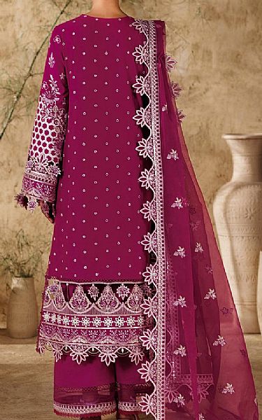 Akbar Aslam Plum Lawn Suit | Pakistani Lawn Dress in USA- Image 2