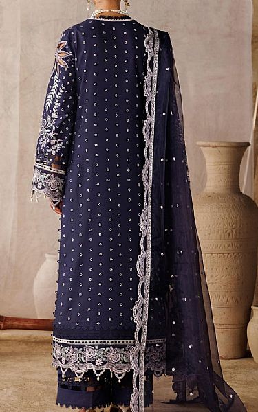 Akbar Aslam Navy Blue Lawn Suit | Pakistani Lawn Dress in USA- Image 2