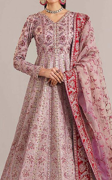 Akbar Aslam Light Mauve Organza Suit | Pakistani Embroidered Chiffon Dresses USA- Image 3