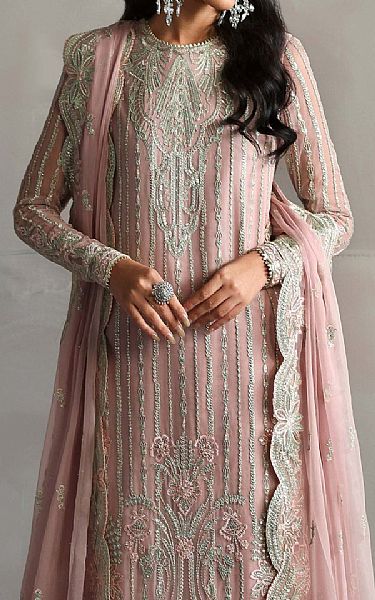 Akbar Aslam Pink Chiffon Suit | Pakistani Embroidered Chiffon Dresses USA- Image 3