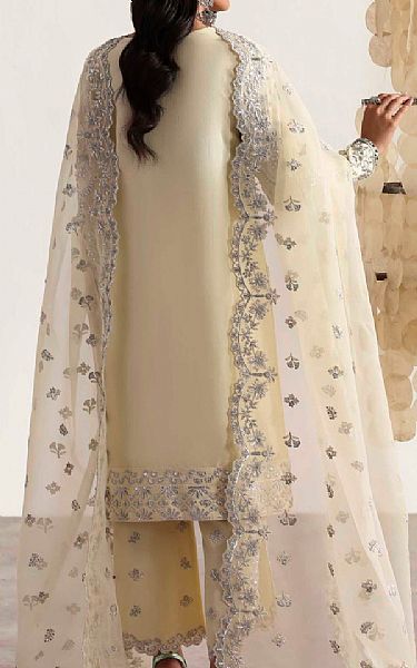 Akbar Aslam Off White Silk Suit | Pakistani Embroidered Chiffon Dresses USA- Image 2