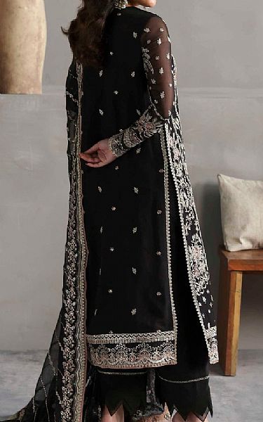 Akbar Aslam Black Chiffon Suit | Pakistani Embroidered Chiffon Dresses USA- Image 2