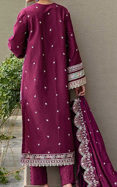 Akbar Aslam Plum Lawn Suit | Pakistani Lawn Dress in USA- Image 2