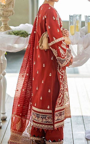 Akbar Aslam Auburn Red Lawn Suit | Pakistani Lawn Dress in USA- Image 2