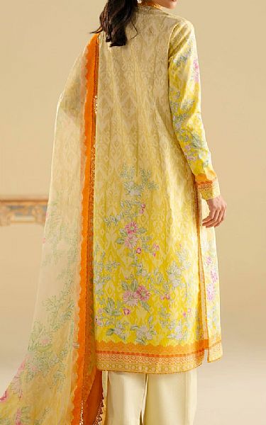 Akbar Aslam Orange/Yellow Lawn Suit | Pakistani Lawn Dress in USA- Image 2