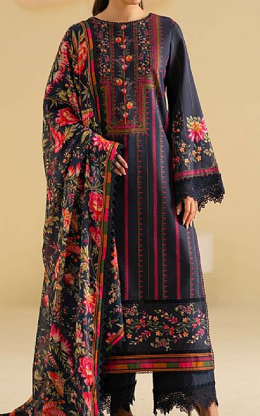 Akbar Aslam Oxford Blue Lawn Suit | Pakistani Lawn Dress in USA- Image 1