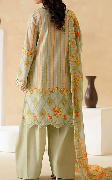 Akbar Aslam Light Green Lawn Suit | Pakistani Lawn Dress in USA- Image 2