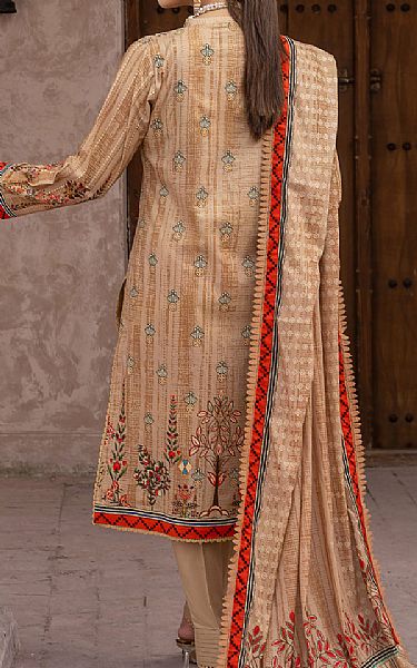 Al Zohaib Tan Cambric Suit | Pakistani Winter Dresses- Image 2