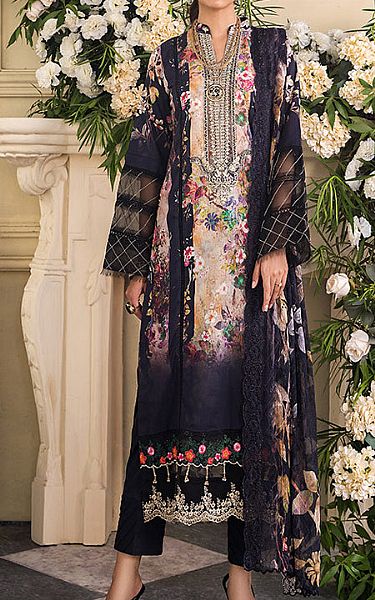 Al Zohaib Black Cambric Suit | Pakistani Dresses in USA- Image 1