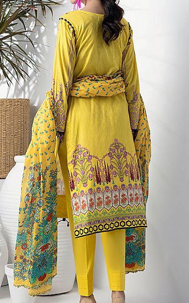 Al Zohaib Yellow Cambric Suit | Pakistani Winter Dresses- Image 2