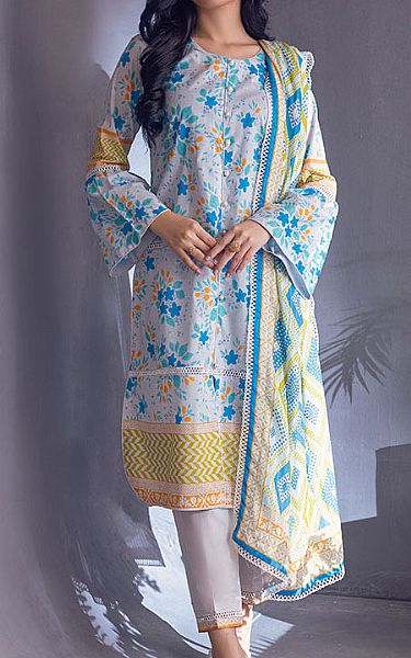 Al Zohaib Grey Cambric Suit | Pakistani Winter Dresses- Image 1