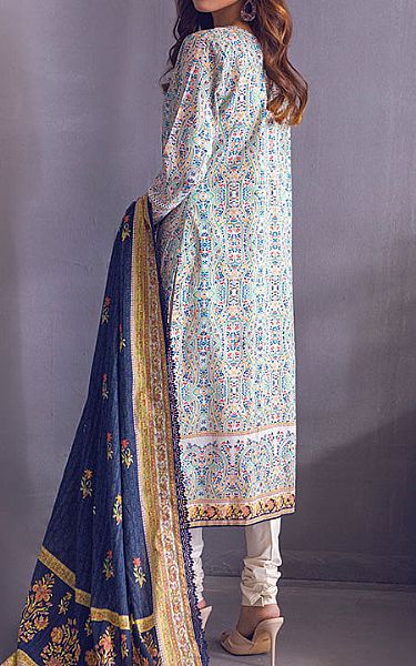 Al Zohaib Off-white Cambric Suit | Pakistani Winter Dresses- Image 2