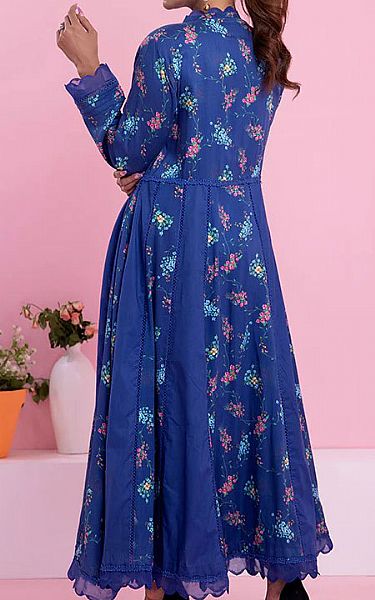 Al Zohaib Royal Blue Cottel Suit (2 Pcs) | Pakistani Dresses in USA- Image 2
