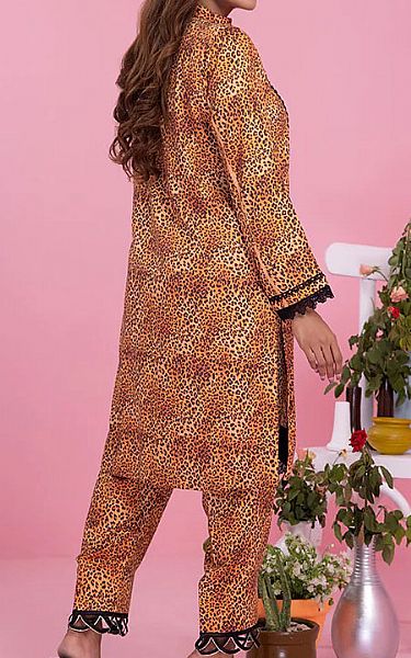 Al Zohaib Brown Cottel Suit (2 Pcs) | Pakistani Winter Dresses- Image 2