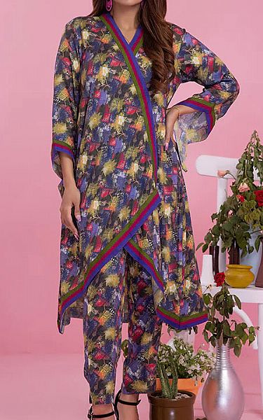Al Zohaib Multi Color Cottel Suit (2 Pcs) | Pakistani Winter Dresses- Image 1