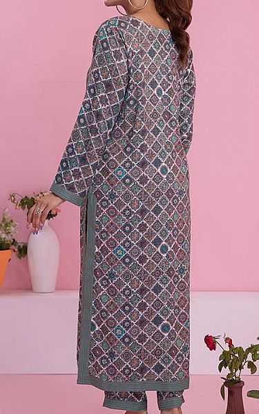 Al Zohaib Grey Cottel Suit (2 Pcs) | Pakistani Winter Dresses- Image 2