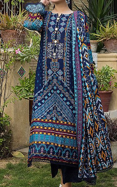 Royal Blue Lawn Suit | Al Zohaib Pakistani Lawn Suits