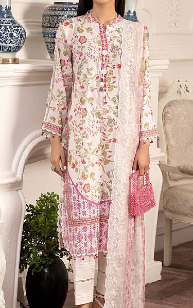 Al Zohaib Off-white Cambric Suit | Pakistani Winter Dresses- Image 1