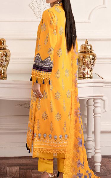 Al Zohaib Mustard Cambric Suit | Pakistani Winter Dresses- Image 2