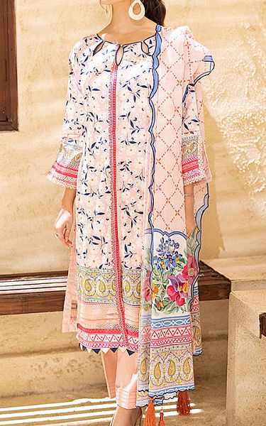 Al Zohaib Light Peach Cotton Suit | Pakistani Winter Dresses- Image 1