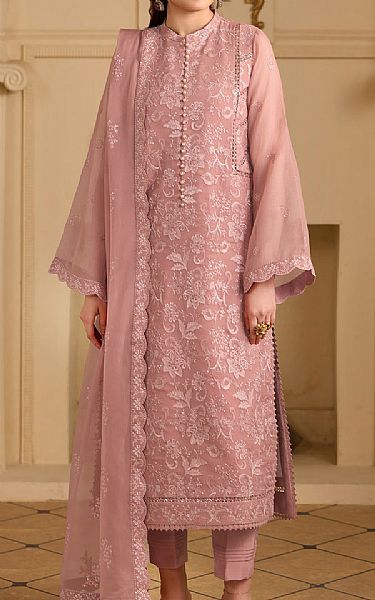 Alizeh Sea Pink Chiffon Suit | Pakistani Embroidered Chiffon Dresses USA- Image 1