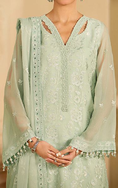 Alizeh Summer Green Chiffon Suit | Pakistani Embroidered Chiffon Dresses USA- Image 3