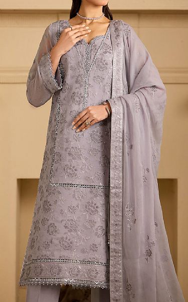 Alizeh Grey Chiffon Suit | Pakistani Embroidered Chiffon Dresses USA- Image 3