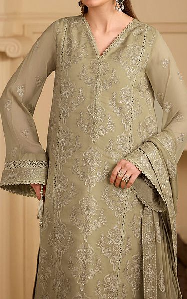Alizeh Dark Beige Chiffon Suit | Pakistani Embroidered Chiffon Dresses USA- Image 3