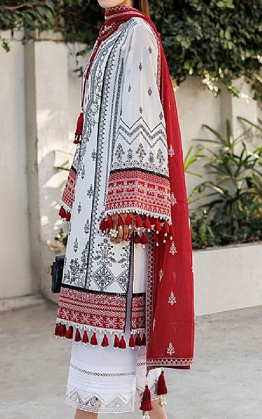 Alizeh Off-white Lawn Suit | Pakistani Lawn Dress in USA- Image 2