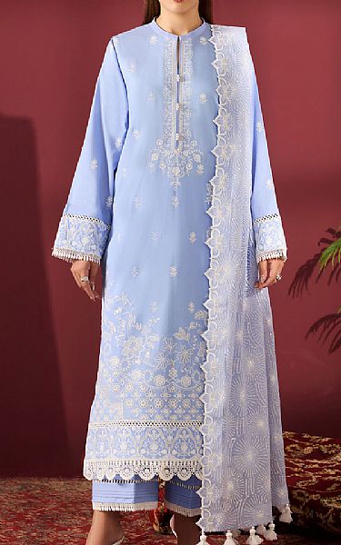 Alizeh Powder Blue Lawn Suit | Pakistani Lawn Dress in USA- Image 1