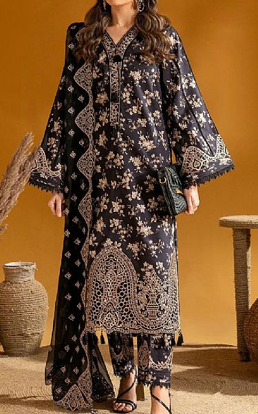 Alizeh Black Lawn Suit | Pakistani Lawn Dress in USA- Image 1