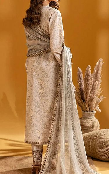 Alizeh Ivory Lawn Suit | Pakistani Lawn Dress in USA- Image 2