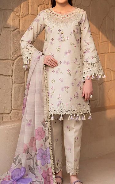 Alizeh Tan Lawn Suit | Pakistani Lawn Dress in USA- Image 1
