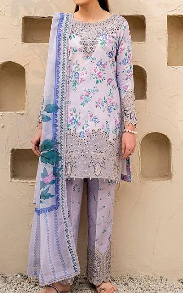 Alizeh Lavender Lawn Suit | Pakistani Lawn Dress in USA- Image 1