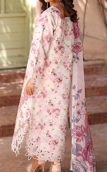 Alizeh White/Pink Lawn Suit | Pakistani Lawn Dress in USA- Image 2