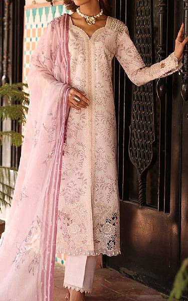 Alizeh Oyster Pink Lawn Suit | Pakistani Lawn Dress in USA- Image 1