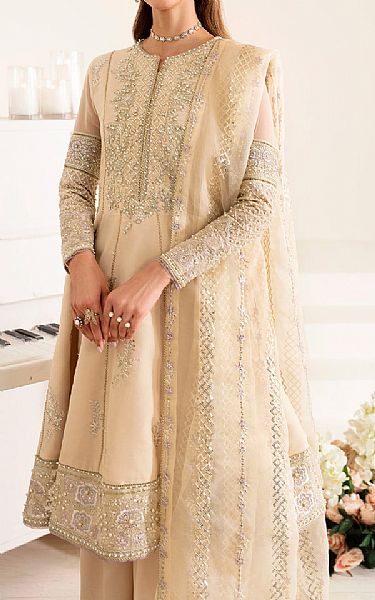 Alizeh Ivory Chiffon Suit | Pakistani Embroidered Chiffon Dresses USA- Image 2