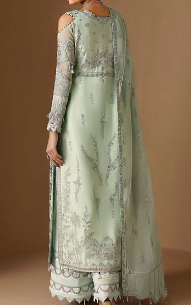 Alizeh Mint Green Chiffon Suit | Pakistani Embroidered Chiffon Dresses USA- Image 2