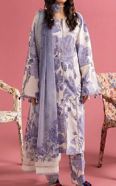 Alizeh Off-white Lawn Suit | Pakistani Lawn Dress in USA- Image 1