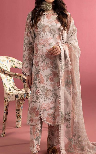 Alizeh Pale Chestnut Lawn Suit | Pakistani Lawn Dress in USA- Image 1