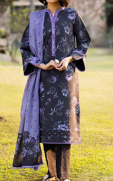 Alizeh Black Lawn Suit | Pakistani Lawn Dress in USA- Image 1