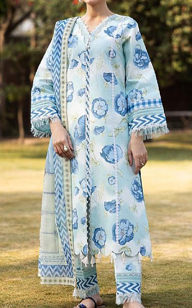 Alizeh Sky Blue Lawn Suit | Pakistani Lawn Dress in USA- Image 1