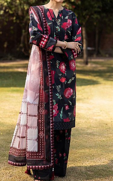 Alizeh Black Lawn Suit | Pakistani Lawn Dress in USA- Image 1