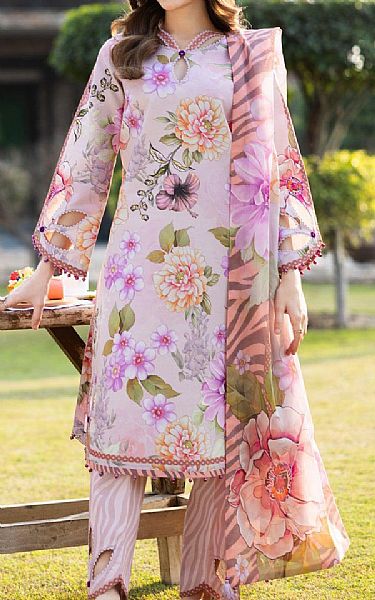 Alizeh Ivory/Lilac Lawn Suit | Pakistani Lawn Dress in USA- Image 1