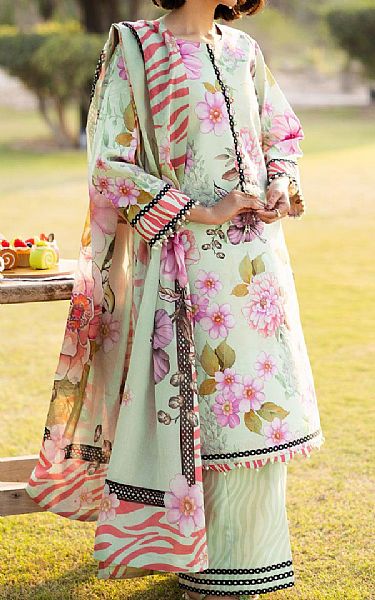 Alizeh Mint Green Lawn Suit | Pakistani Lawn Dress in USA- Image 1