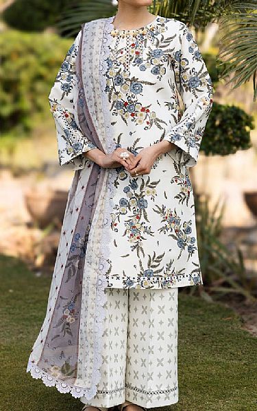 Alizeh Off-white Lawn Suit | Pakistani Lawn Dress in USA- Image 1